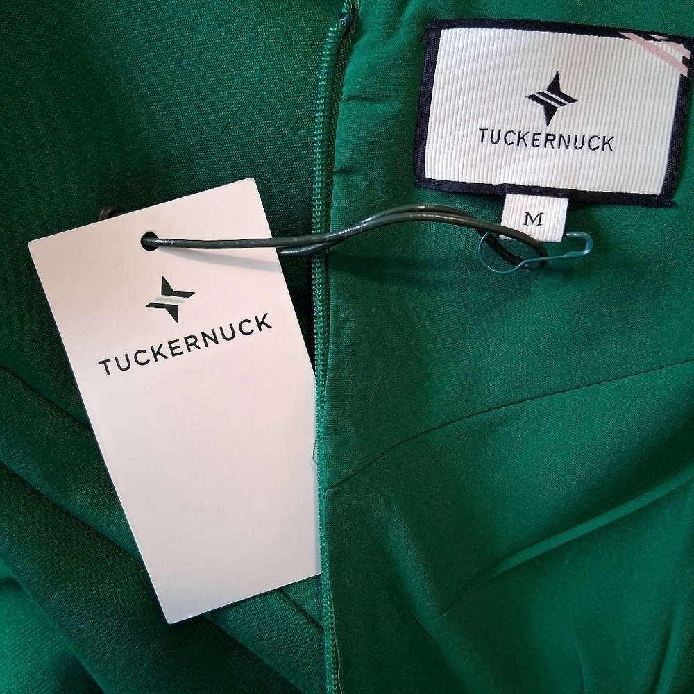Tuckernuck Draper Green Waverly Dress Size Medium NWT - Picture 5 of 12